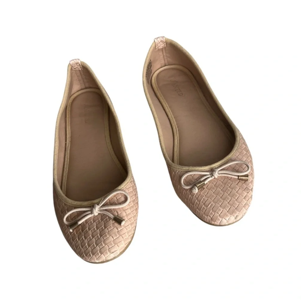 Wanted Woven Beige Ballet Flats